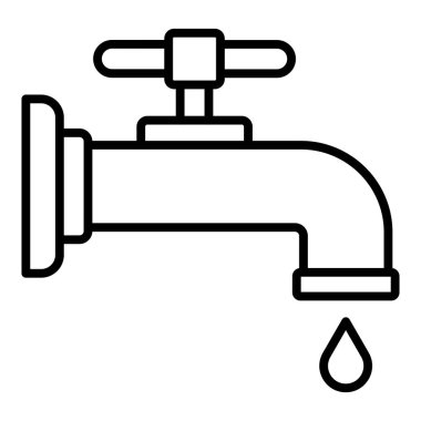 Vector Design Illustration Faucet Icon Style