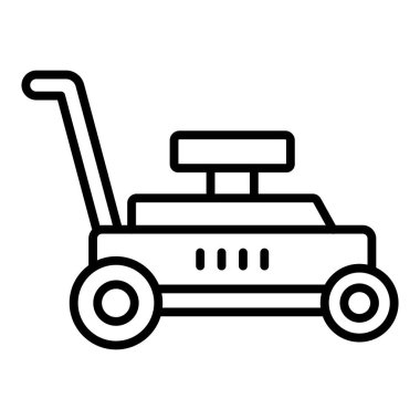 Vector Design Illustration Lawn Mower Icon Style