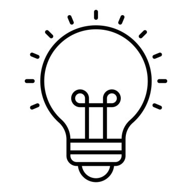 Vector Design Illustration Light Bulb Icon Style