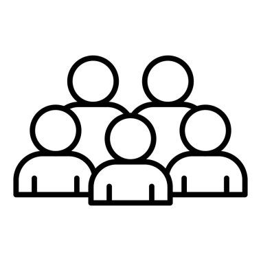 Vector Design Illustration Crowd Icon Style