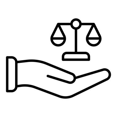 Vector Design Illustration Justice Icon Style