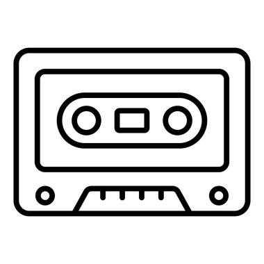 Vector Design Illustration Cassette Icon Style