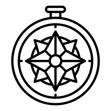Vector Design Illustration Compass Icon Style
