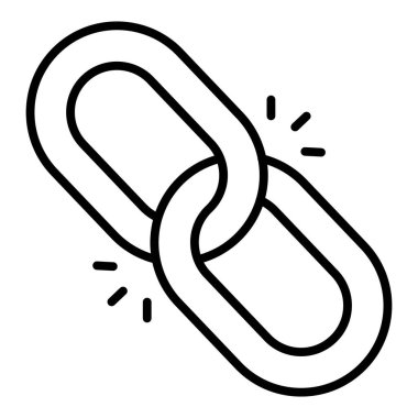 Vector Design Illustration Link Icon Style