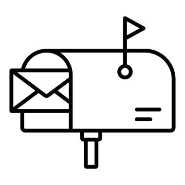 Vector Design Illustration Mailbox Icon Style