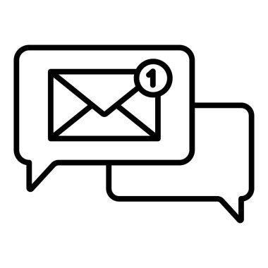 Vector Design Illustration Message Icon Style