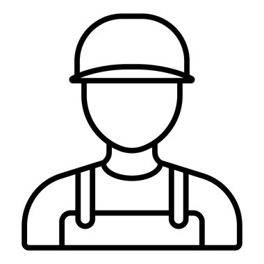 Vector Design Illustration Male Cleaner Icon Style