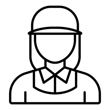 Vector Design Illustration Maid Icon Style