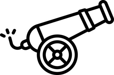 Vector Design Illustration Cannon Icon Style