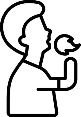 Vector Design Illustration Fire Eater Icon Style