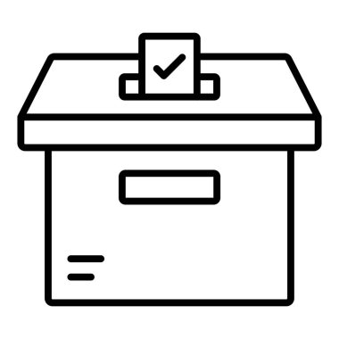 Vector Design Illustration Ballot Box Icon Style