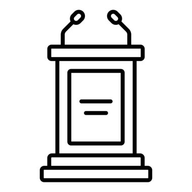 Vector Design Illustration Bully Pulpit Icon Style