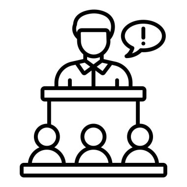 Vector Design Illustration Dictatorship Icon Style