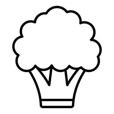 Vector Design Illustration Broccoli Icon Style