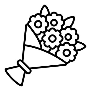 Vector Design Illustration Bouquet Icon Style