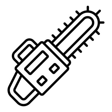 Vector Design Illustration Chainsaw Icon Style