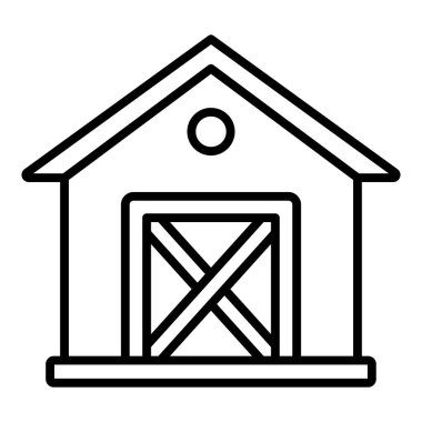Vector Design Illustration Garden Shed Icon Style