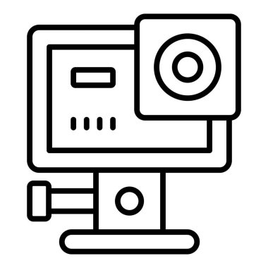 Vector Design Illustration Action Camera Icon Style