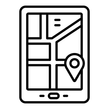 Vector Design Illustration GPS Device Icon Style