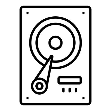 Vector Design Illustration Hard Drive Icon Style