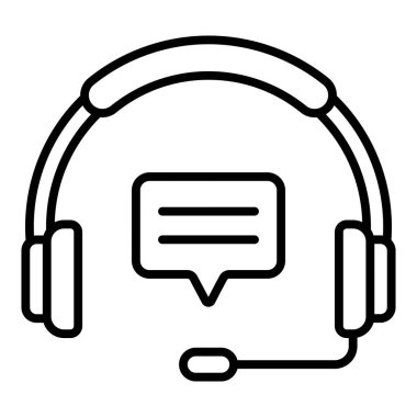 Vector Design Illustration Headset Icon Style