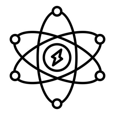 Vector Design Illustration Atomic Energy Icon Style
