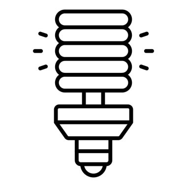 Vector Design Illustration Fluorescent Lamp Icon Style