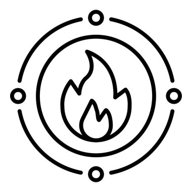 Vector Design Illustration Fire Icon Style