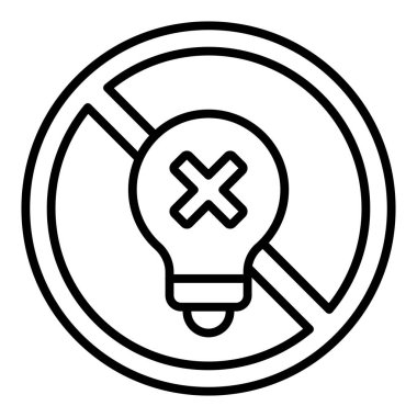 Vector Design Illustration Incandescent Light Bulb Icon Style