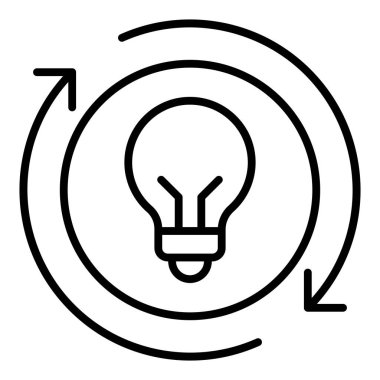 Vector Design Illustration Light Usage Efficiency Icon Style