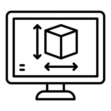 Vector Design Illustration Computer Aided Design Icon Style