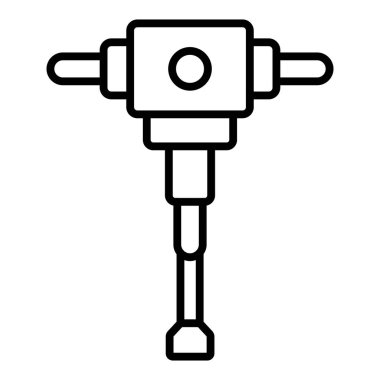 Vector Design Illustration Drill Icon Style