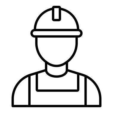 Vector Design Illustration Factory Worker Man Icon Style