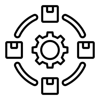 Vector Design Illustration Flexible Assembly System Icon Style