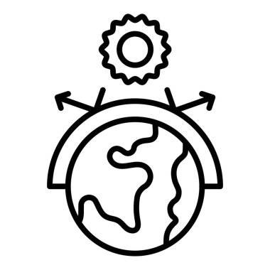 Vector Design Illustration Greenhouse Effect Icon Style