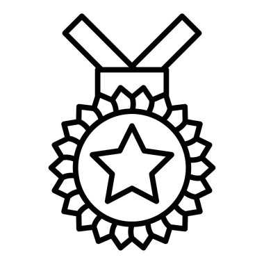 Vector Design Illustration Bronze Medal Icon Style