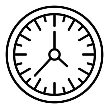 Vector Design Illustration Clock Icon Style