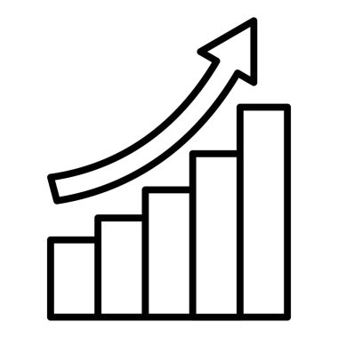 Vector Design Illustration Growth Graph Icon Style