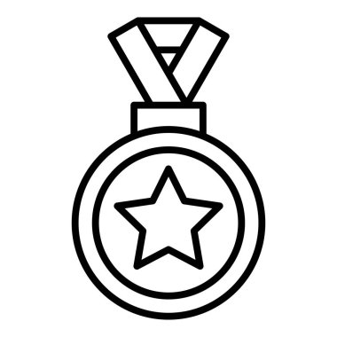 Vector Design Illustration Gold Medal Icon Style