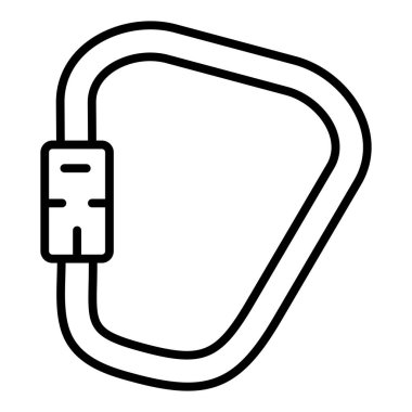 Vector Design Illustration Carabiner Icon Style