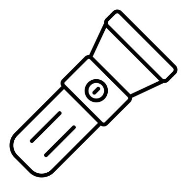 Vector Design Illustration Flashlight Icon Style
