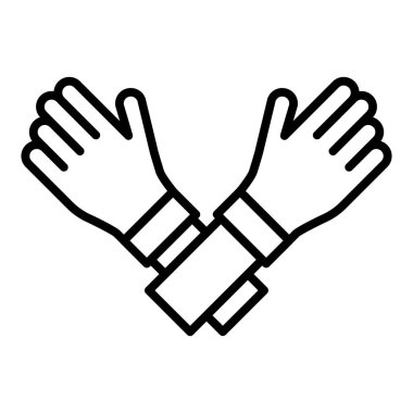 Vector Design Illustration Hands Crossed Icon Style