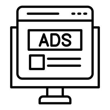 Vector Design Illustration Internet Ads Icon Style