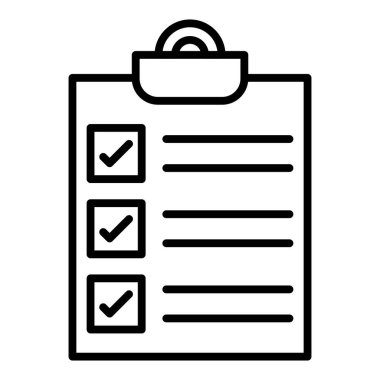 Vector Design Illustration Checklist Icon Style