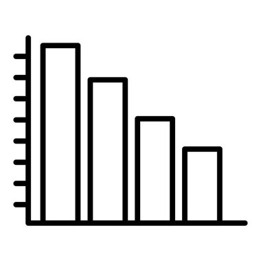 Vector Design Illustration Bar Graph Icon Style