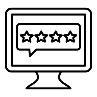 Vector Design Illustration Online Rating Icon Style