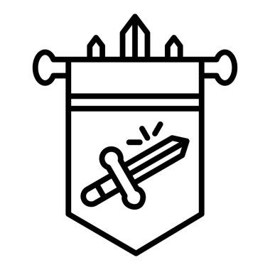 Vector Design Illustration Battle Banner Icon Style