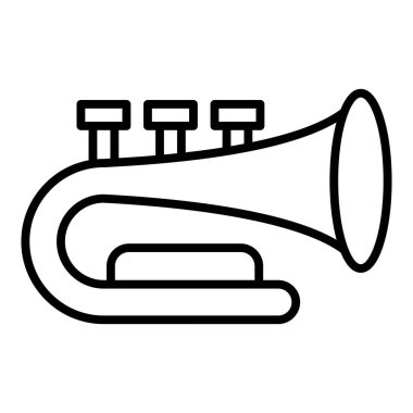 Vector Design Illustration Horn Trumpet Icon Style