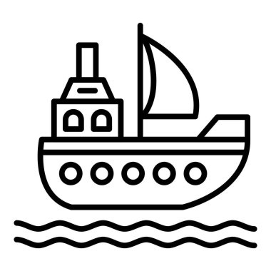 Vector Design Illustration Sail Icon Style