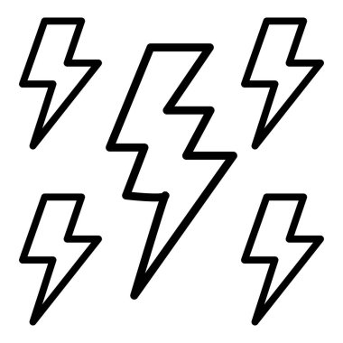 Vector Design Illustration Thunder Icon Style